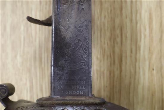 An Edward VII Wilkinson cavalry officers sword with scabbard